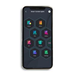 Светодиодная новогодняя гирлянда ЭРА ERASG -02 умная занавес RGB 2*2 м управление через мобильное приложение | Гирлянды