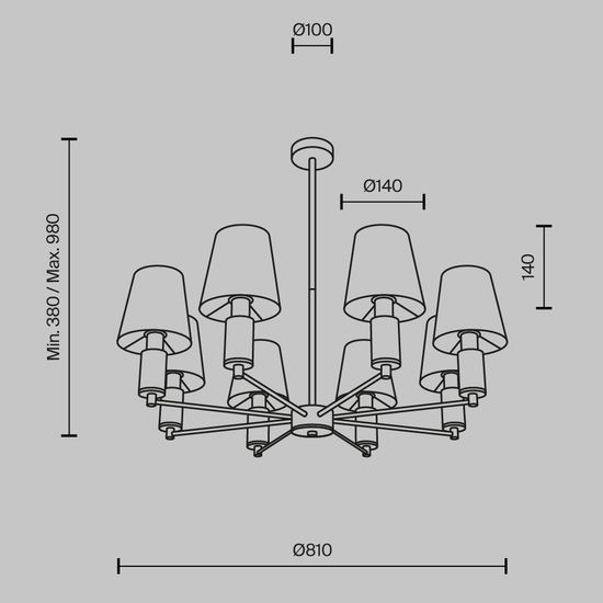 Подвесной светильник Maytoni MOD483PL-08BS