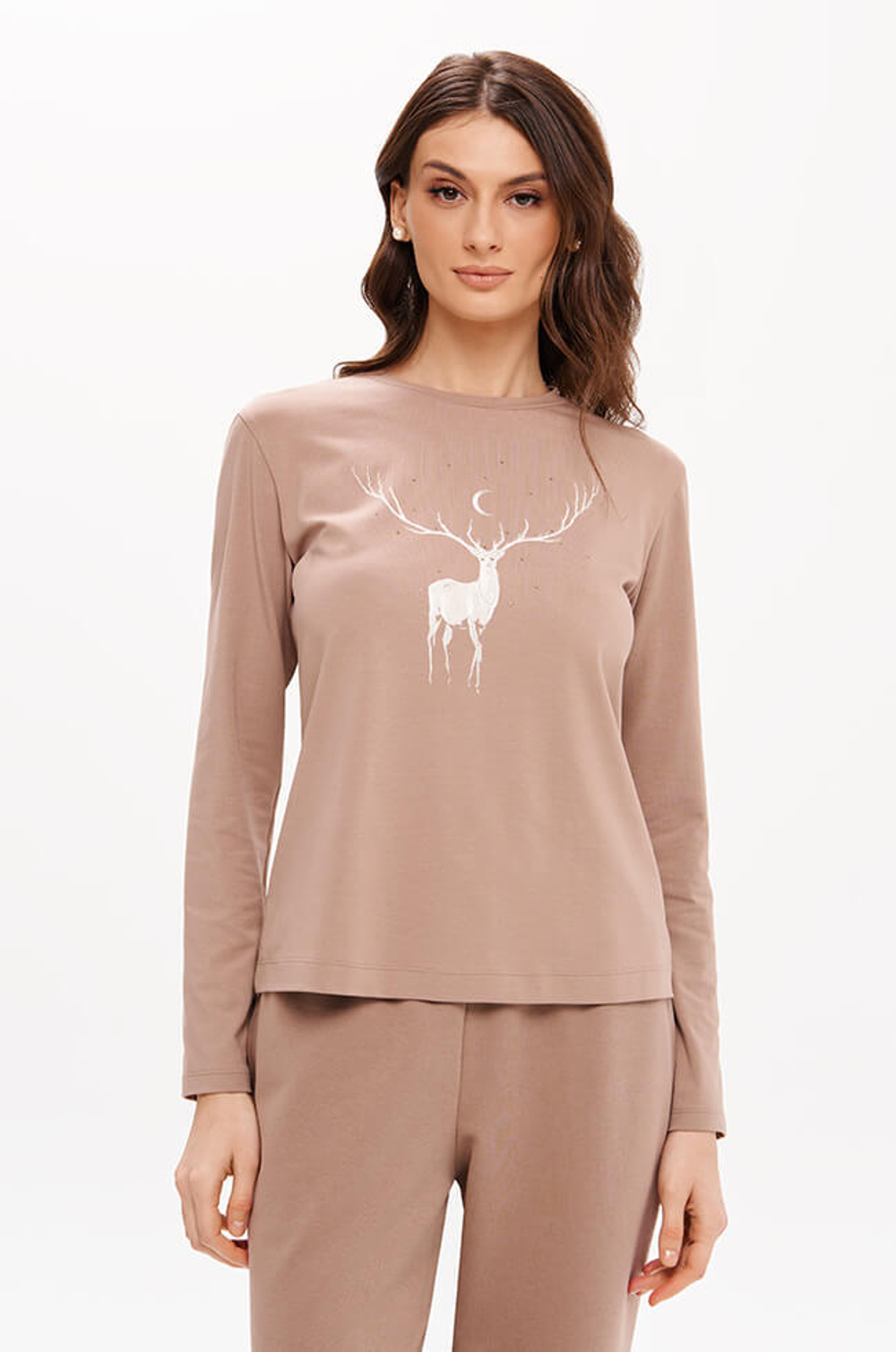 23381 Лонгслив женский (капучино)