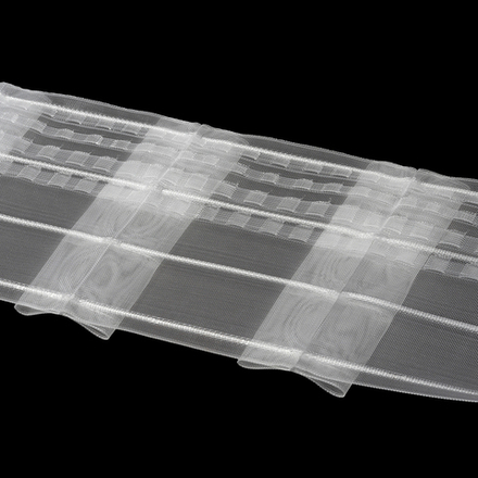 Шторная лента Oz-Is арт. 4389 МР, бантовые складки, коэф. сборки 1:2,0, цвет прозрачный (ширина 150 мм)