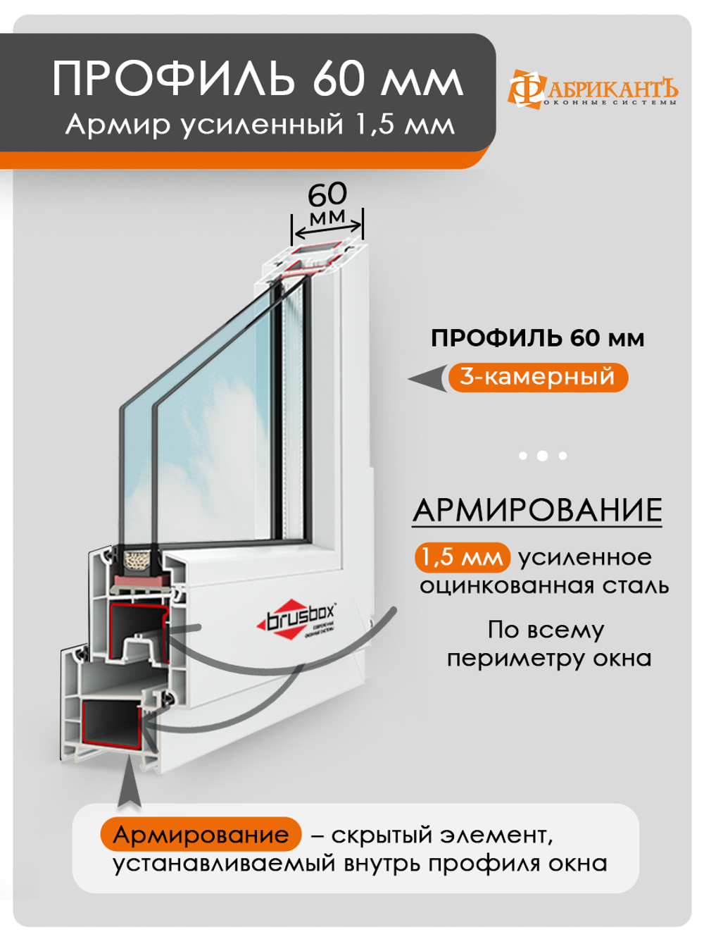 Пластиковое окно 1230 х 1205 ТермА Инд с ламинацией