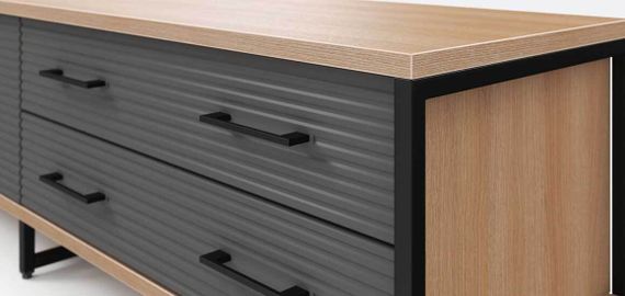 Тумба ТВ 2Д2Я дуб каньон/серый риффель