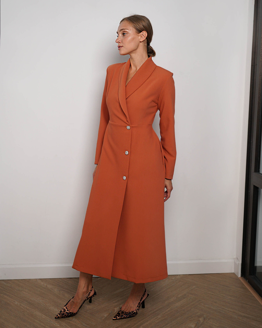 Платье "Элегантная особа" в теракотовом