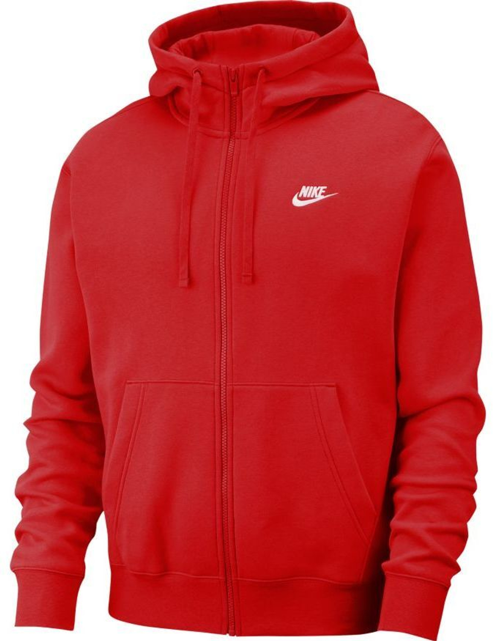 Мужская теннисная кофта Nike Swoosh M Club Hoodie FZ BB - university red/university red/white