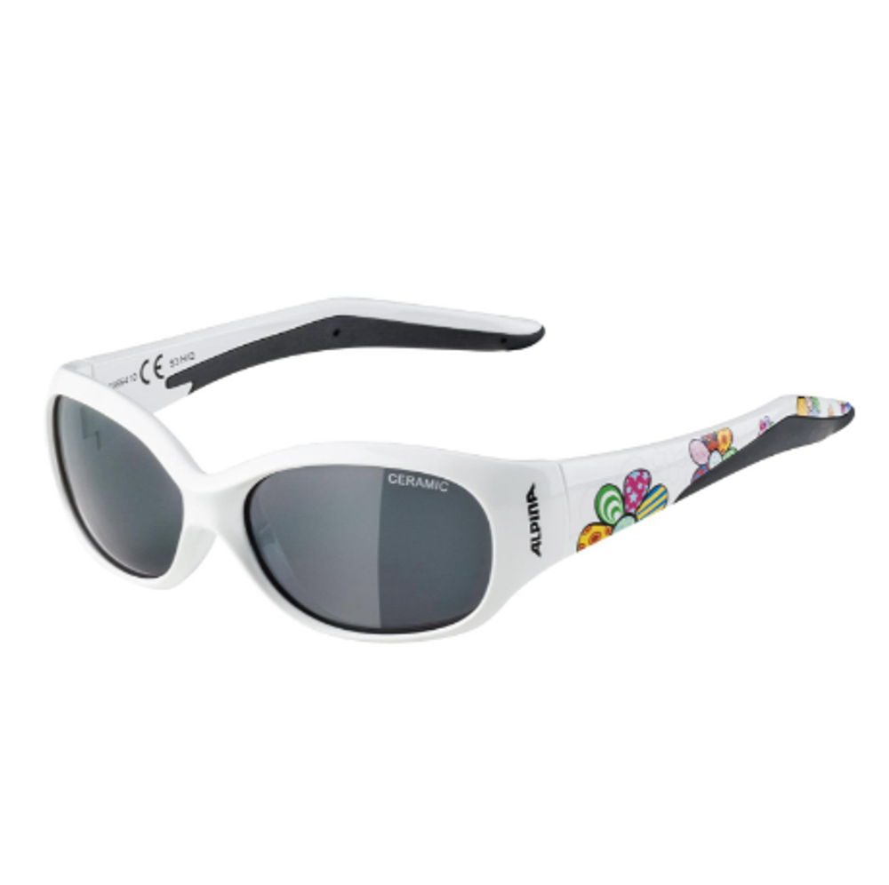 Очки ALPINA Flexxy Kids White Flower Gloss/Black кат. 3