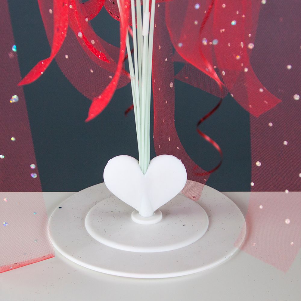 Лента (5,5 см*13,72 м) Фатин с пайетками, Красный, 1 шт.