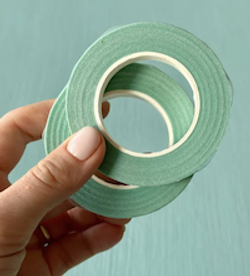 Тейп лента светлая флористическая 13 мм * 27 м (цвет мятный, 2шт.)