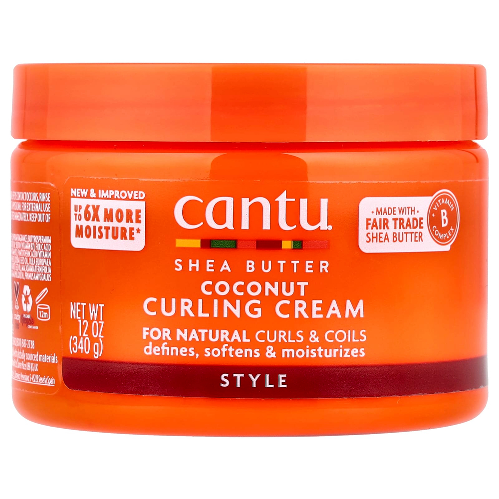 Cantu, масло ши, крем для вьющихся волос с кокосом, 340 г (12 унций)