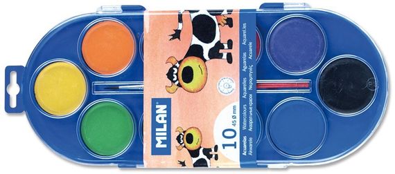Akvarel boya \ Акварельные краски SET OF 10 WATERCOLOUR TABLETS Ø45mm