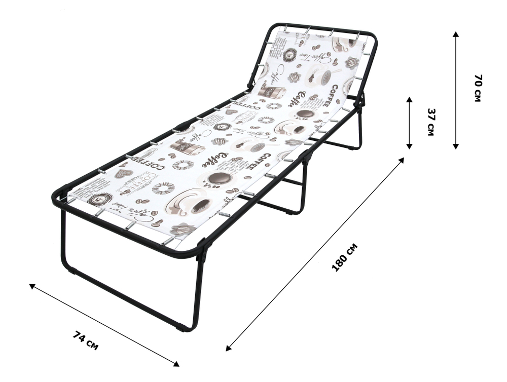 Кровать раскладная Арина (аналог Надин с407) арт.с1249 (цвет ткани бежевый рис.кофе