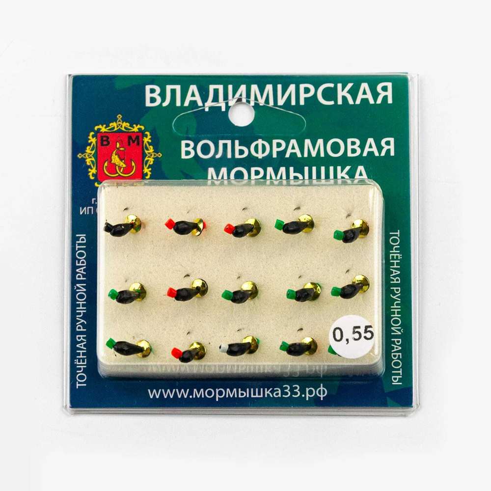 Мормышка Владимирская 177 "Нимфа" с коронкой, 3мм, 0.55гр (15шт/уп)