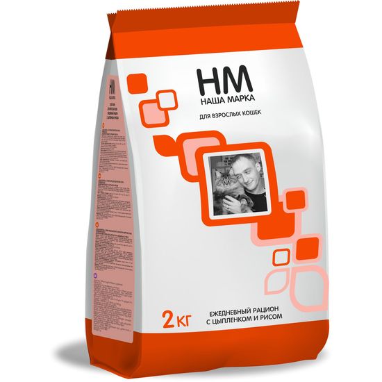 Наша Марка для взрослых кошек и котов, цыпленок и рис