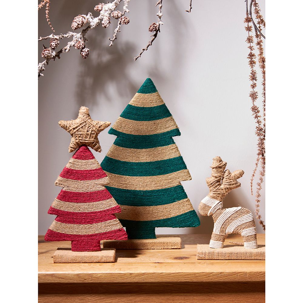 Декор новогодний Trendy stripes из джута и гофрированного картона из коллекции New Year Essential