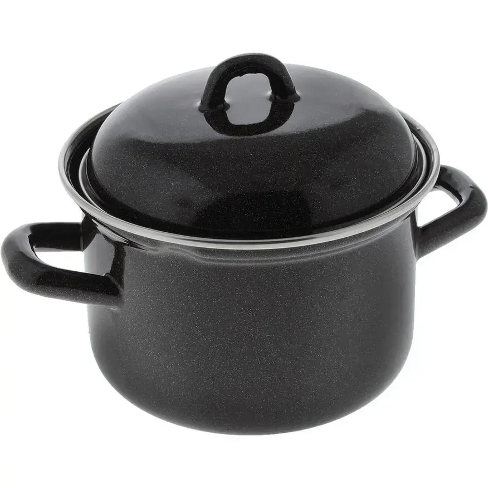 Кастрюля эмалированная 1,5л без рисунка 26-412