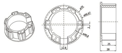 Адаптер для вала 70мм, AM45 (1.1051-0181)