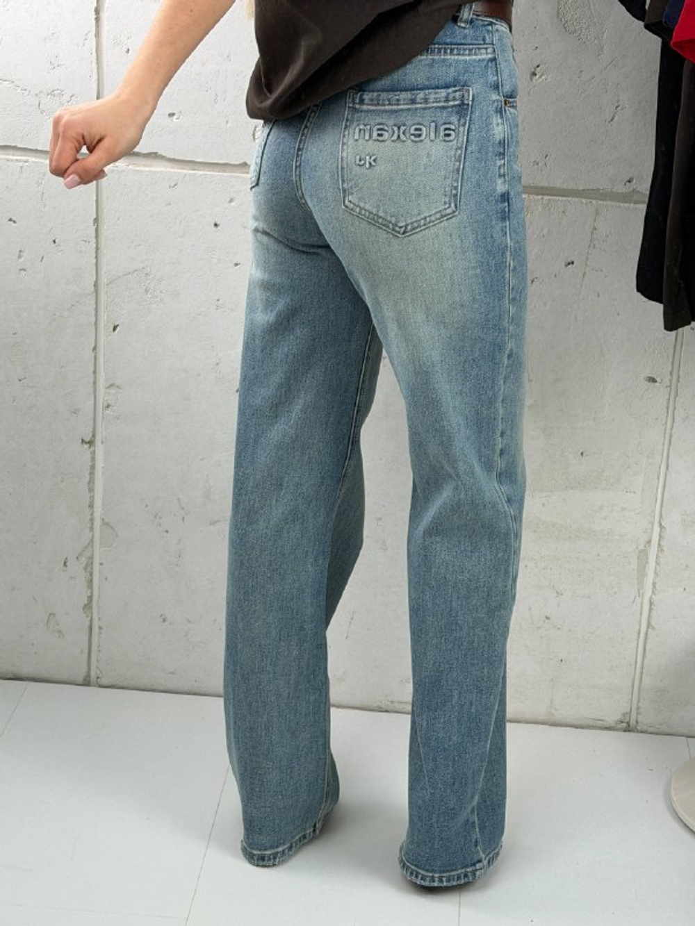 Брюки джинсовые артикул 72618 цвет "голубой"