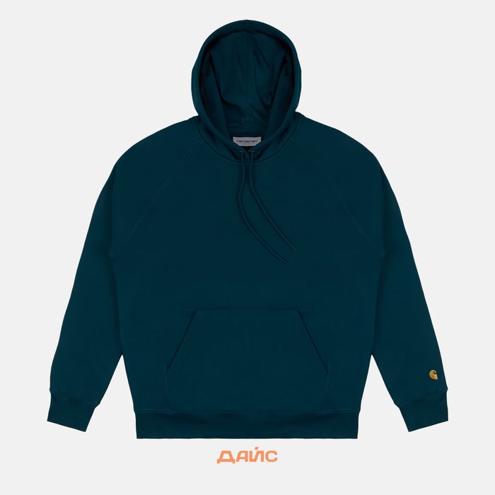 Толстовка мужская Carhartt WIP Hooded Chase Sweatshirt артикул:I033661_duck_blue - купить в магазине Дайс