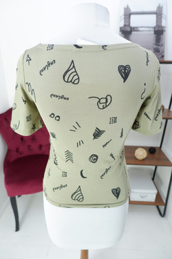 Футболка Promoda с оригинальным принтом 46 размер