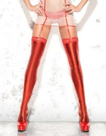 Чулки блестящие красные SM (42-44) (Цвет: красный)
