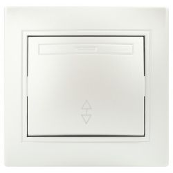 Переключатель Intro Plano 1-103-06 одноклавишный 10А-250В, IP20, СУ, перламутр