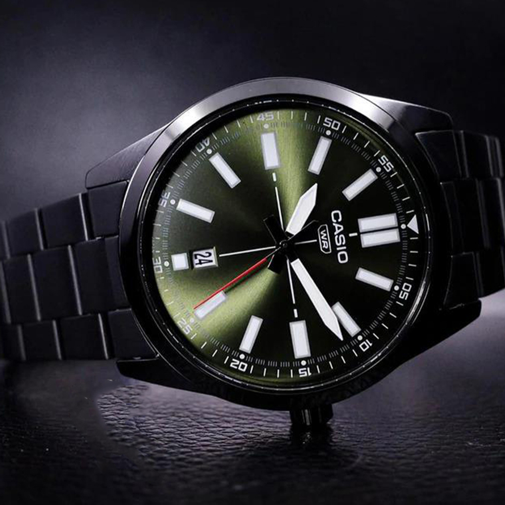 CASIO Men Standard Series Green Watch MTP-VD02B-3E