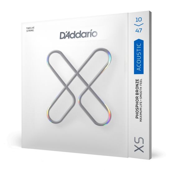 Струны для 12-струнной акустической гитары 10-47 D'Addario XS XSAPB1047-12