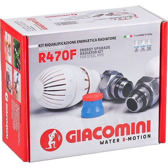 Комплект Giacomini подключения радиаторов термост. прямой DN15 PN10 R470FX013 купить в Москве и Московской области по низкой цене с доставкой по России — (1) Комплект Giacomini подключения радиаторов термост. прямой DN15 PN10 R470FX013 — (1)