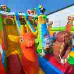 Коммерческий надувной батут «Звериная команда», 9х5х5 м