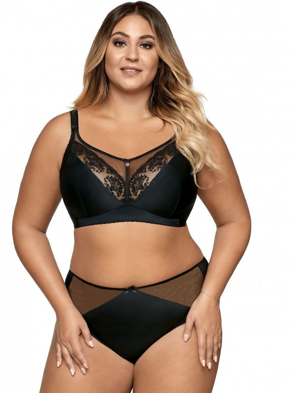 Бюстгальтер с мягкими чашечками без косточек (Размер: 80H) (Цвет: черный)