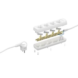 Удлинитель электрический ЭРА U-4e-5m-3x1 с заземлением 4 розетки 5м ПВС 3x1мм2 16А