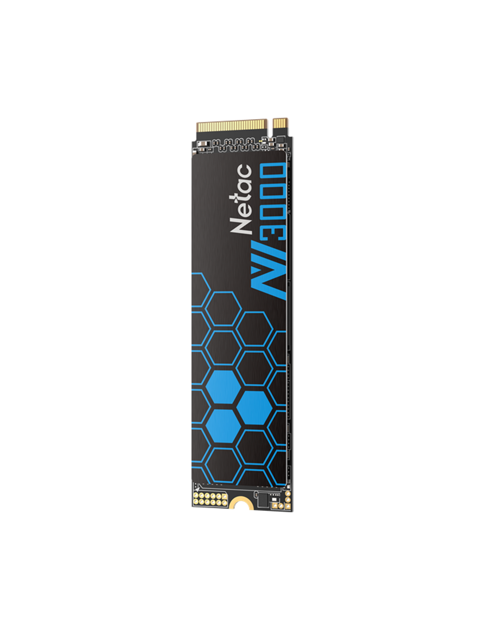 Ssd накопитель Netac SSD NV3000 1TB PCIe 3 x4 M.2 2280 NVMe 3D NAND, R/W up to 3100/2100MB/s, IOPS(R4K) 220K/160K, TBW 600TB, with heat sink, 5y wty
