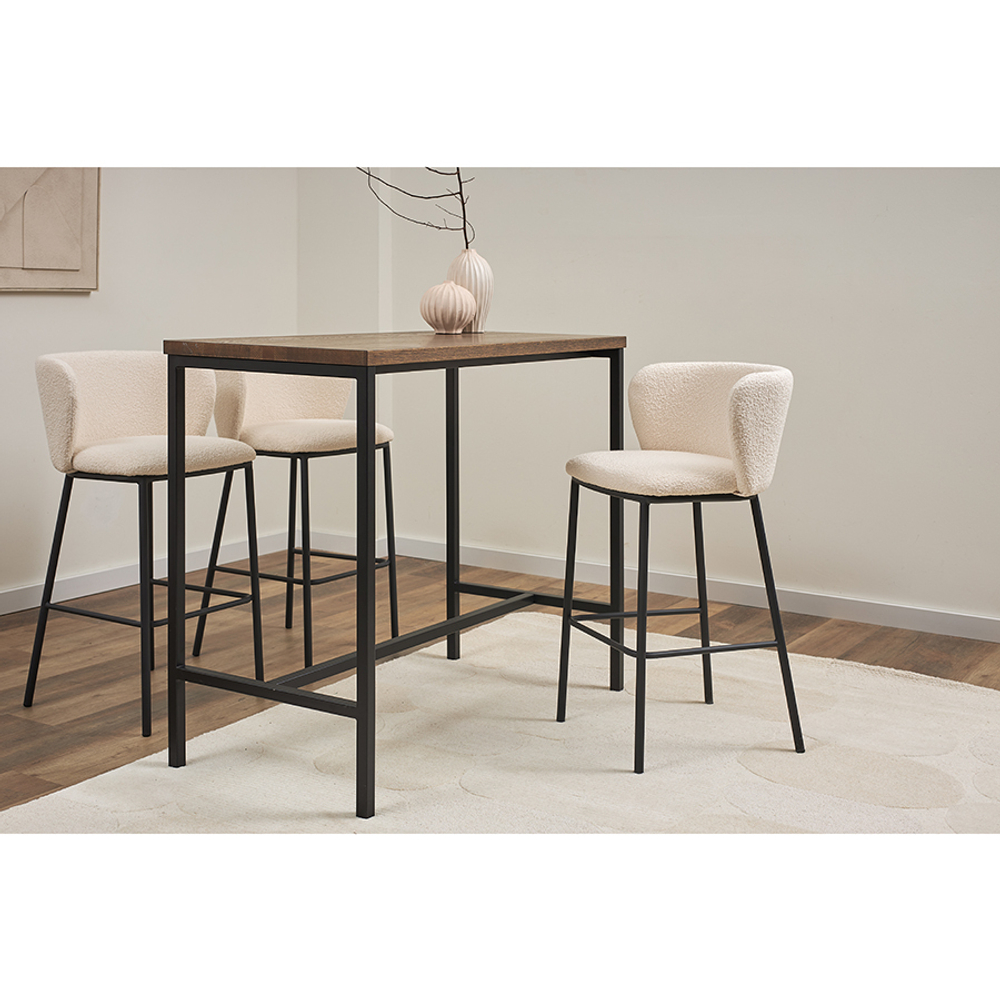 Стул барный foggy, букле, молочный