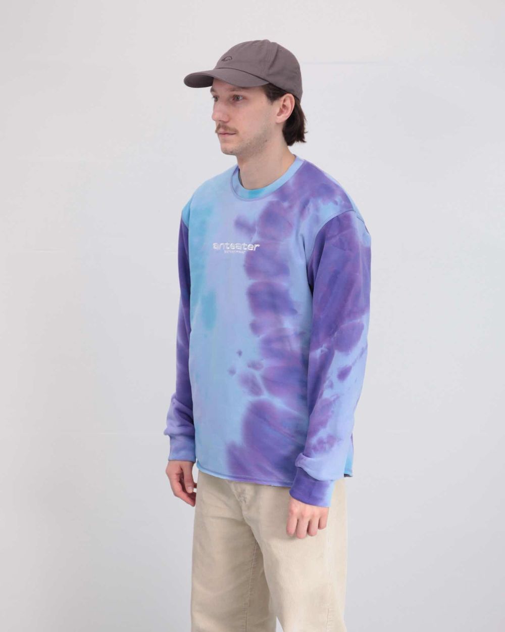 Толстовка Anteater Hoodlong Tie Dye Синяя