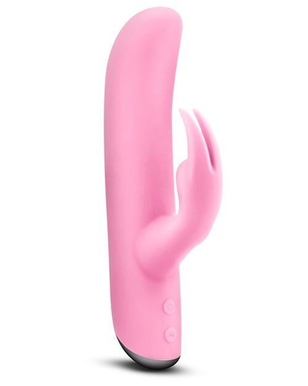 Розовый вибратор с клиторальным отростком VILAIN BIANCA PASSION - 18 см. (Цвет: розовый)