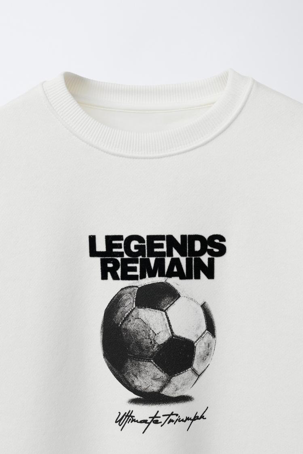 ZARA ТОЛСТОВКА С ПРИНТОМ, ЭКРЮ