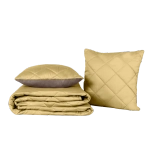 Покрывало + 2 наволочки BuyColor Шоколад/Горчица