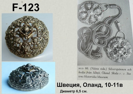 Фибула. Швеция, Оланд 10-11 в.