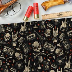 Ткань флис мрачный панк