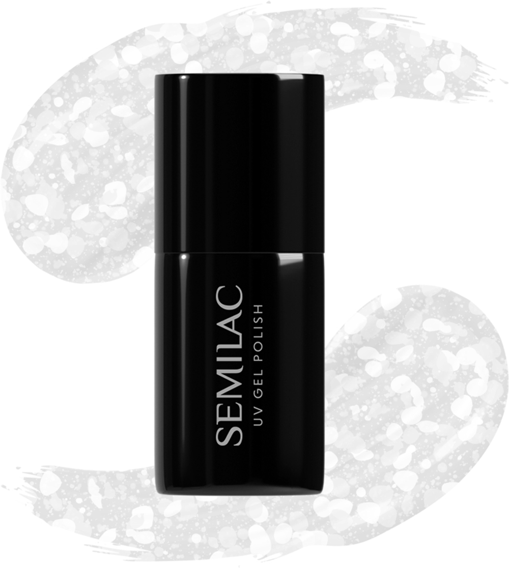 Semilac UV Hybrid Crushed_ICE - Гибридный лак для ногтей с использованием УФ / СВ-лампы оттенок 490 Ice Crushed, 7 ml