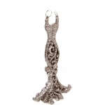 Подвеска «Платье вечернее» 14 см, золото