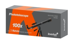 Фототелескоп Levenhuk Kelvin Nova BASE 50/600 в упаковке с техническими характеристиками