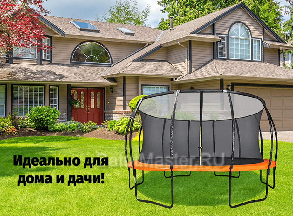 Каркасный батут с баскетбольным кольцом и лестницей, диаметр 8 фт