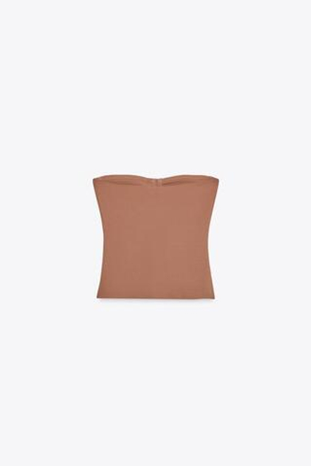 ZARA ТОП БАНДО ИЗ ПОЛИАМИДА, БЕЖЕВЫЙ