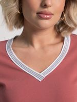 Блуза с кантом Либерти (терракотовая) Б15263-50М LT Collection