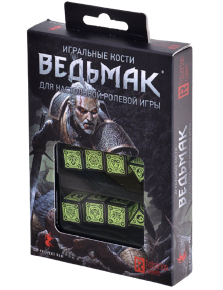 Набор игральных костей Ведьмак (черный)