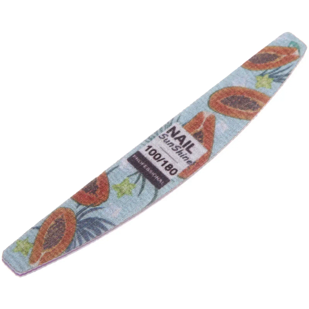 Пилка наждачная профессиональная «ЭЛЛА», экзотика, 100/180грит, 2,8*17,8см (блистер Ultramarine)