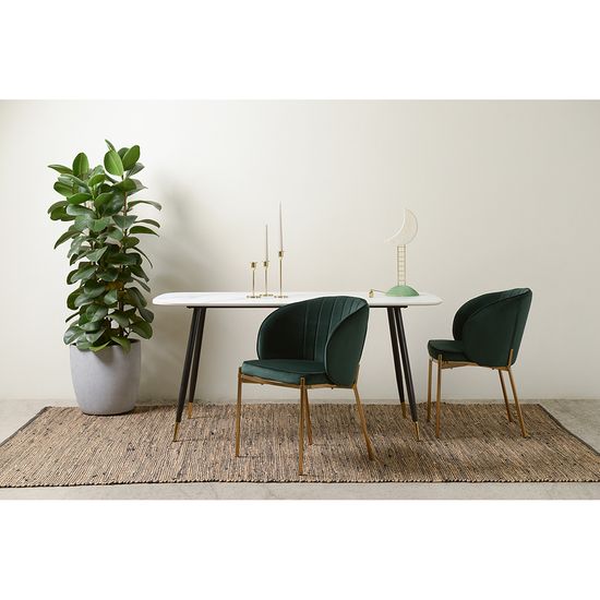 Стул coral, велюр, зеленый