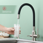 Смеситель для кухни с подключением фильтра Raglo R81.64.05, сатин