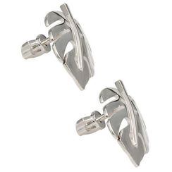 Серьги-пусеты Лист Монстеры из серебра 925 пробы