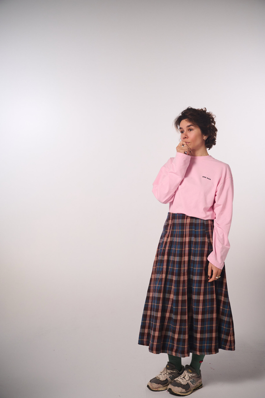 Юбка-колокол из фланели в шотландскую клетку